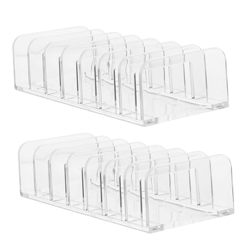 IWOWHERO 2stücke Acryl Make up Organizer Kosmetikregal Für Lidschatten Lippenstift Aufbewahrung Multifunktional Transparent Für Badezimmer Und Schminktisch von IWOWHERO