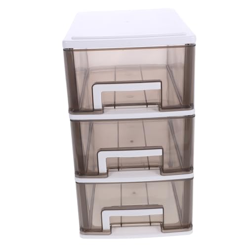 IWOWHERO Schubladenbox Aus Kunststoff Aufbewahrungsbox Mit Schublade Transparent Schwarz Und Weiß Organizer Für Kleinteile Tragbar Für Büro Und Wohnzimmer von IWOWHERO