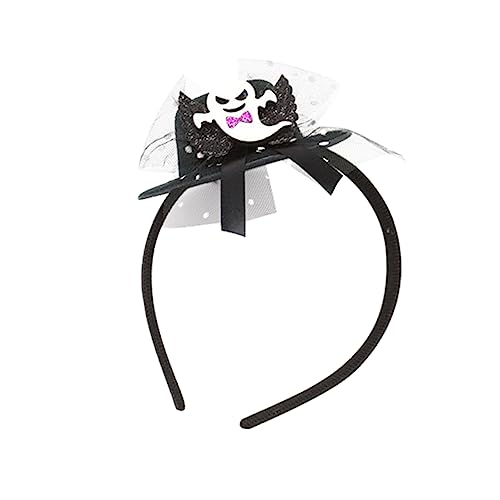 IWOWHERO Schwarzes Zylinder-stirnband Stirnbänder Für Halloween-kostüme Skelett Stirnband Halloween-stirnband Für Erwachsene Geister Stirnband Damen Das Haustier Die Abschlussball von IWOWHERO
