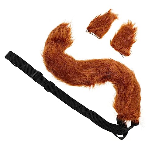 IWOWHERO 1satz Künstlichen Fuchsohren Haarclips Mit Schwanzclip Niedliche Haaraccessoires Für Halloween Cosplay Kostümpartys Und Maskeraden Einfach Zu Tragen Schmerzfrei Und Rutschfest von IWOWHERO