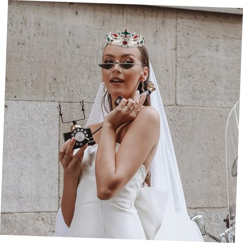 IWOWHERO Silberne Weihnachts-hirschkrone mit Schneeflocken Funkelnde Braut-tiara für Hochzeit Halloween Geburtstagsfeier und Festliche Kostüme Stilvolles Retro-prinzessinnen-haaraccessoire von IWOWHERO