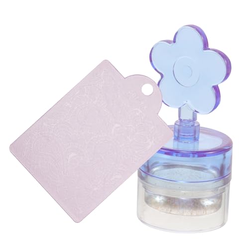 IWOWHERO Silikon Nagel Stempel mit Blüten Design Griff Wiederverwendbar und Leicht für DIY Nail Art Stamping und Nageldesign Geeignet für Verschiedene Nagelgrößen Einfach zu Reinigen und von IWOWHERO