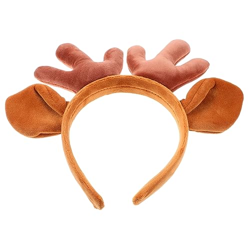 IWOWHERO Haarbänder Weihnachts-Hirschgeweih-Stirnband mit großen Ohren Weihnachtsstirnband Stirnband mit Rentierohren Haarband Tiara mädchen stirnbänder lustiges Stirnband Haarschmuck von IWOWHERO