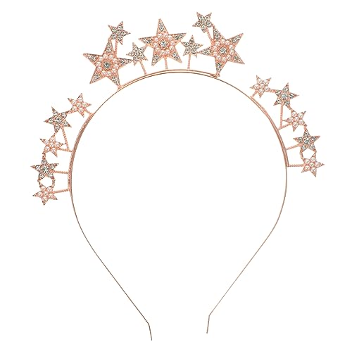 IWOWHERO Verzierte Stirnbänder Für Damen Sternenstirnband Für Damen Verzierte Für Damen Haarreifen Für Frauen Strass-stirnband Mode Für Damen- Juwel Strasssteine Fräulein Pentagramm von IWOWHERO