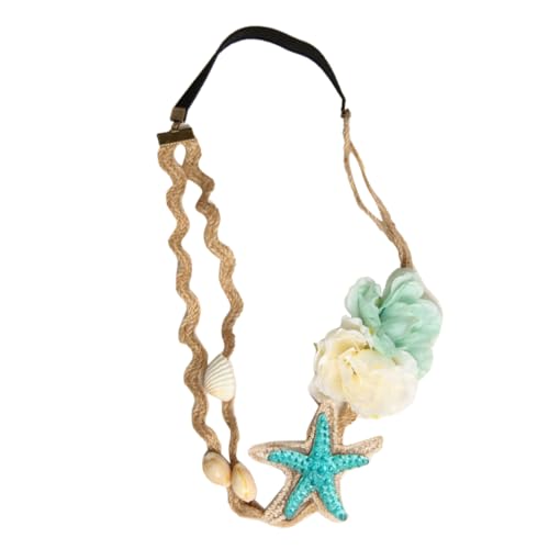 IWOWHERO Perlen-stirnband Damen-kopfschmuck Strand-haarband Muschel-haarband Haarschmuck Perlen Stirnband Damen Haarband von IWOWHERO