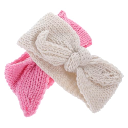 IWOWHERO 2stücke Mädchen Haarbänder Mit Schleife Gestrickte Haarschmuck Für Neugeborene Und Kleinkinder Süße Und Bequeme Kopfbedeckungen Für Besondere Anlässe Und Tägliche Outfits von IWOWHERO