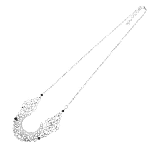 IWOWHERO Stirnkette Für Damen Hochzeit Kopf Kette Kopfschmuck in Tropfenform Metallschmuck Für Braut Stirnband Frauen Haar Zubehör Mit Mond Element von IWOWHERO