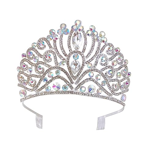 IWOWHERO Strass Brautkrone Hochzeit Tiara Haarschmuck Damen Vintage Diadem Elegant für Braut und Brautjungfern Party Abendveranstaltungen von IWOWHERO