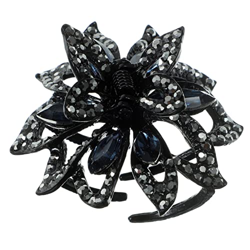 IWOWHERO Blumen-haarspange Für Frauen Strass-haarclip Für Dicke Und Feine Haare Praktische Haarklammer Für Make-up Kochen Und Alltag Stylisches Accessoire Für Besondere Anlässe von IWOWHERO