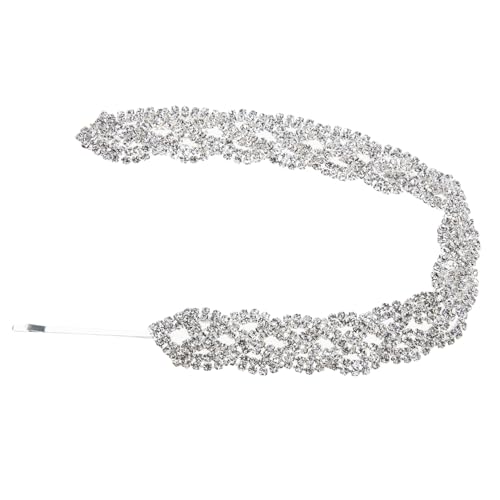 IWOWHERO Strass Zopf Haarband Clip mit Quaste Ponytail Kette Haarschmuck Damen Silber Modisch Langlebig von IWOWHERO