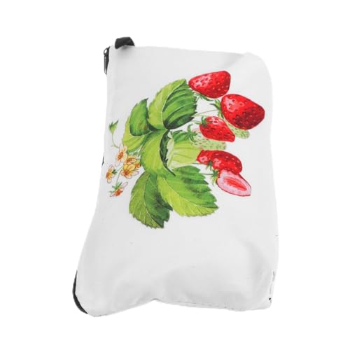 IWOWHERO Strawberry Makeup Pouch Kleine Tragbare Kosmetiktasche Mit Süßem Erdbeerdesign Für Reisen Und Alltag Leicht Und Handlich Für Junge Frauen Und Mädchen von IWOWHERO