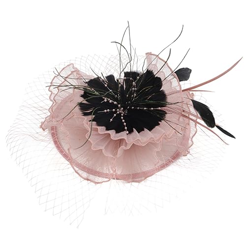 IWOWHERO Abnehmbarer Fascinator-hut Mit Clip Und Hoop Blumen-haarnadel Für Teepartys Stilvolles Stirnband Hut Für Damen von IWOWHERO