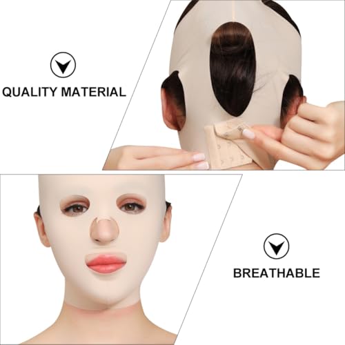 IWOWHERO Traceless Skin Tightening Mask Gesichtslifting Elastisch Verstellbar Komfortabel Hautfreundlich für Frauen und Mädchen Schlafmaske gegen Doppelkinn und Falten von IWOWHERO
