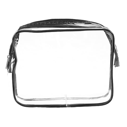 IWOWHERO Transparente PVC Kosmetiktasche Teilig in Schwarz Praktischer Toiletry Organizer Für Damen Und Herren Für Reisen Und Zuhause von IWOWHERO