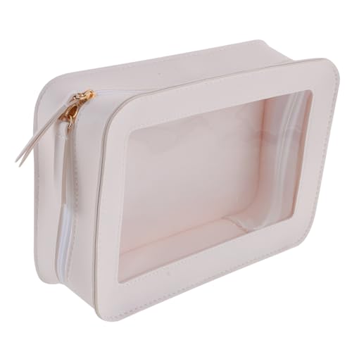 IWOWHERO Transparente Reise Kosmetiktasche mit Reißverschluss Wasserdichter Kulturbeutel aus Langlebigem Material Leichter und Tragbarer Make up Organizer für Damen für Toilettenartikel von IWOWHERO