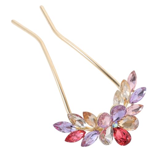 IWOWHERO U-förmige Haarnadel Mit Strassblumen Haarschmuck Für Frauen Geeignet Für Hochzeit Und Täglichen Gebrauch Multifunktionales Styling-element Für Verschiedene Frisuren von IWOWHERO
