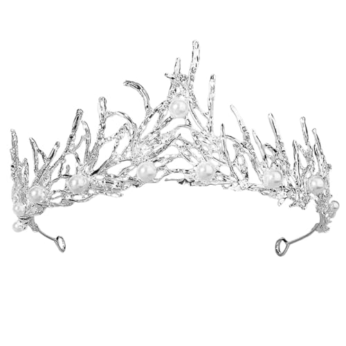 IWOWHERO Vintage Barock Krone Haarschmuck Damen Hochzeit Tiara Stirnband Leichtes Elegantes Braut Kopfschmuck Geschenk für Braut Mutter Schwester Stilvoller Haarschmuck für Besondere von IWOWHERO