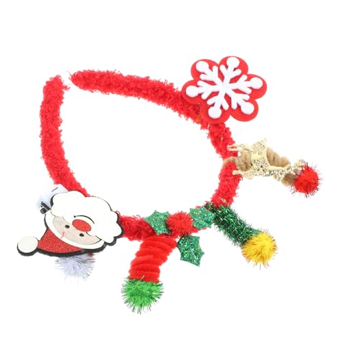 IWOWHERO Weihnachtsstirnband Feiertagsstirnbänder Urlaub Stirnbänder Weihnachtskopfkissen Schneeflocken-haarreifen Dekorative Weihnachtsstirnbänder Haargummi Stoff Lustig Damen Ausgabekarte von IWOWHERO