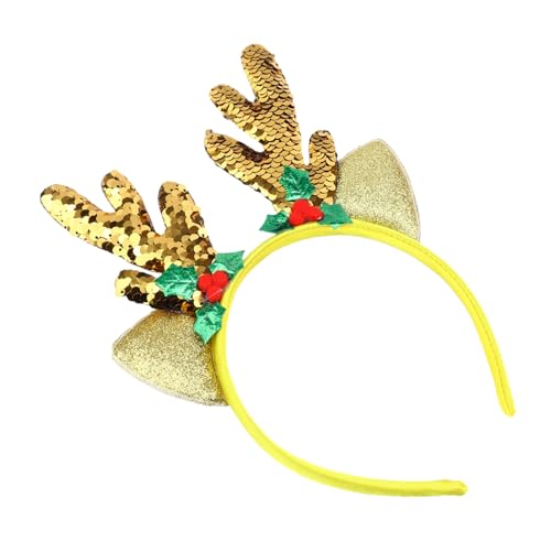 IWOWHERO Weihnachtsstirnband schönes Stirnband Partygeschenk kinder stirnband stirnbänder kinder kostüme Haargummi Weihnachtshaarreifen Weihnachtskopfbedeckung Elch Geweih Haarnadel Damen von IWOWHERO