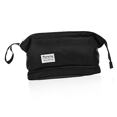 IWOWHERO zweilagige Kosmetiktasche Reise-Make-up-Organizer Kosmetikbeutel für Damen Make-up-Taschen tragbare Kosmetiktasche zweilagiger Kulturbeutel Handlich Toilettenartikel Einkaufstüte von IWOWHERO