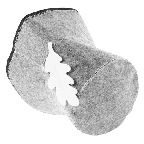IWOWHERO Saunahut Aus Filz Für Damen Und Herren Badekappe Aus Grauem Filz Wasserabsorbierender Saunahut von IWOWHERO