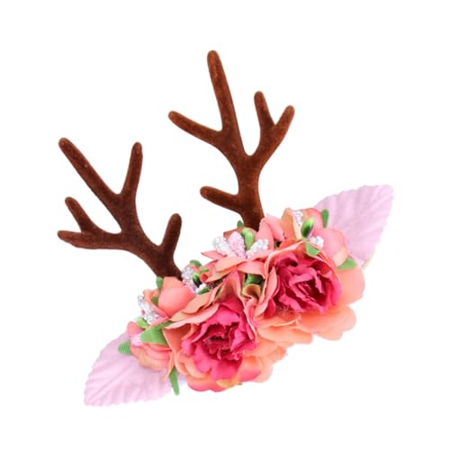 IWOWHERO -stirnbänder Für Mädchen Nylon-haargummis Weihnachtsstirnband Weihnachtsfeier Liefert Mädchen Stirnband Cosplay-stirnband Spotlight-stirnband Haarband Ohr Rosa Geschenk Kleine von IWOWHERO