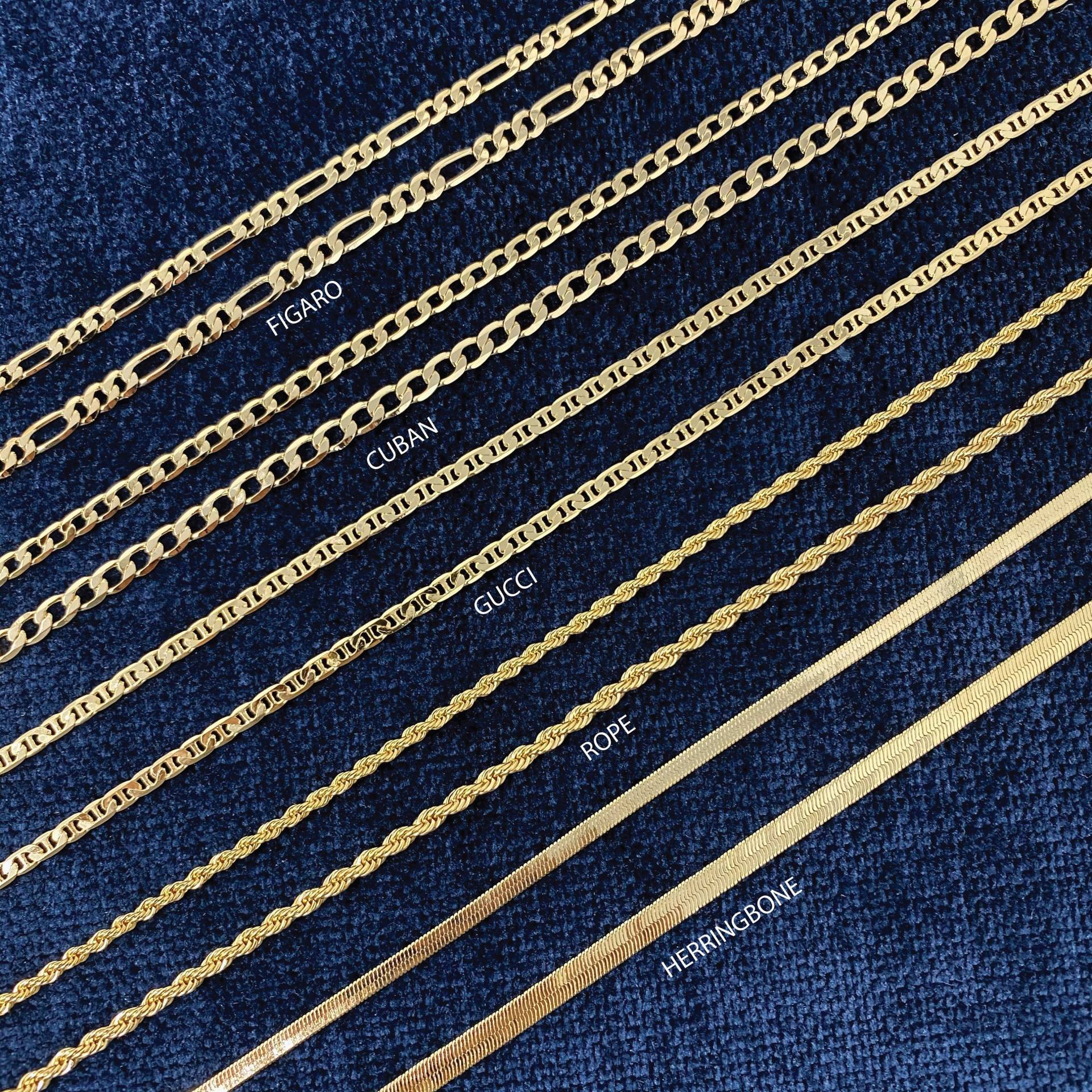 14K Vergoldete Kette, 9", 16", 18", 20" Goldkette, Gold Fußkettchen, Layered Halskette, Geschenke von IWUUSA
