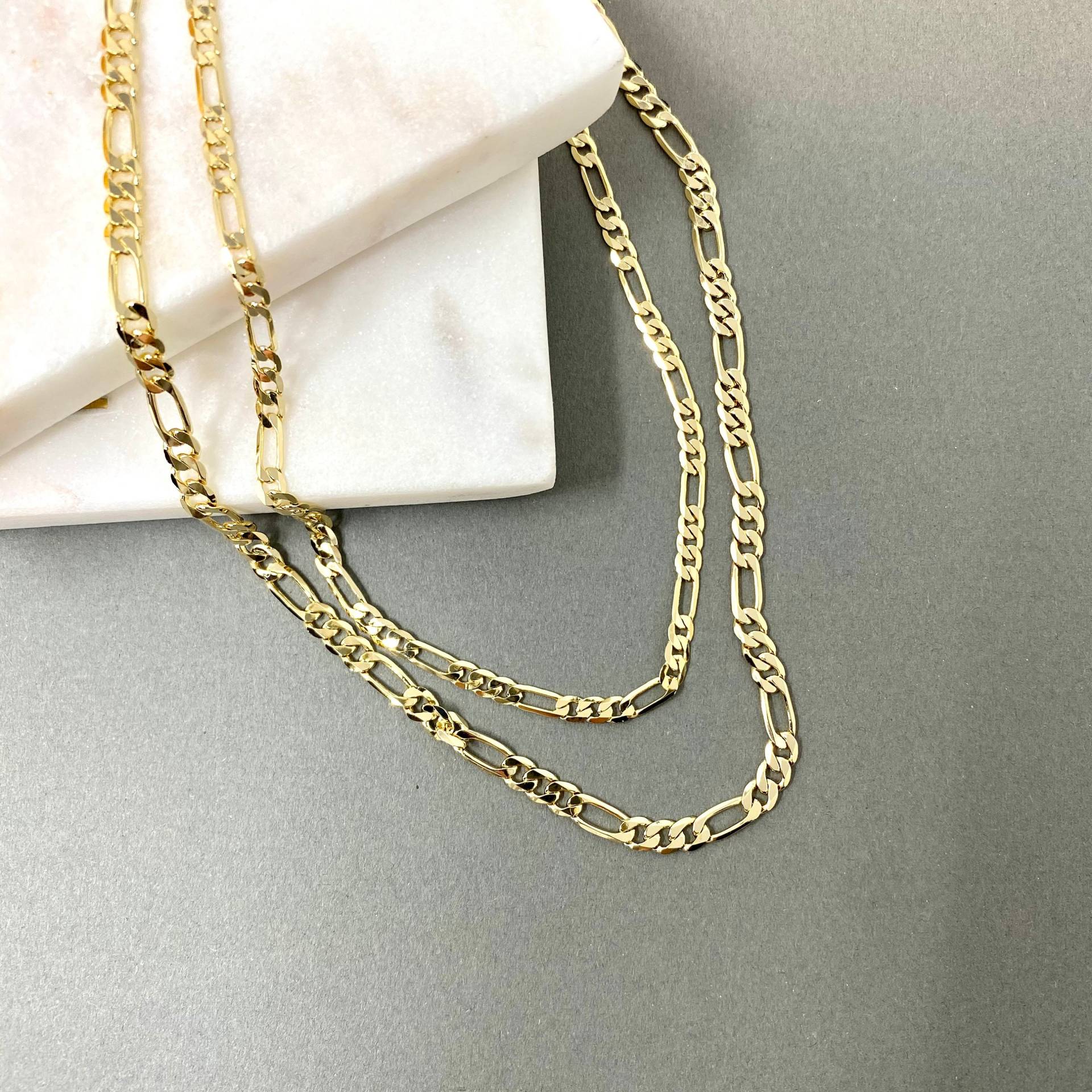Figaro Goldkette, 14K Vergoldete Kette, 9", 16", 18", 20 Gold Halskette, Fußkettchen, Fußkettchen von IWUUSA