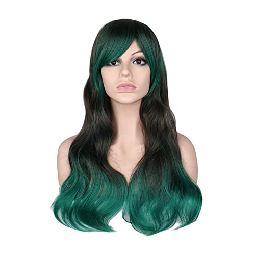 Perücke Bunte synthetische lange lockige Haarperücke Cosplay Partei Frauen Hochtemperatur-Perücken Wig ( Color : 02 , Size : 24inch ) von IXART