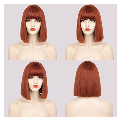 Perücke Perücke synthetische Perücken kurze Gerade, Perücken for Frauen Cosplay-Haare for den täglichen Gebrauch Wig ( Color : 03 , Size : 12inches ) von IXART