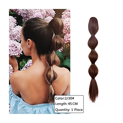 Ponytail Extension/Haarteil 1/2 Stücke for Frauen Afro Flauschige Verlängerung Klaue Clip Pferdeschwanz Haar Gerade Blase Pferdeschwanz Haarverlängerung Synthetische Blase Zöpfe Haar Pferdeschwanz Ver von IXART