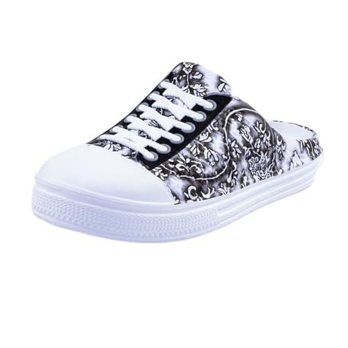 IXIAOYI Damen Garten Clogs Frauen Atmungsaktive Schuhe Badeschuhe Strandschuhe Wasserschuhe Schuhe Hausschuhe Wanderschuhe Flower Grey 41 von IXIAOYI