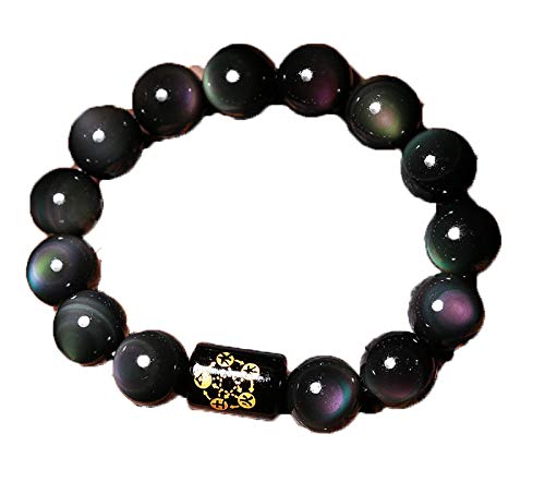 IXMLDAXD Natürliches buntes Obsidian-Perlenarmband, feines Edelstein-Perlenarmband for Männer und Frauen IXMLDAXD Natürliches buntes Obsidian-Perlenarmband, feines Edelstein-Perlenarmband for Männer und Frauen von IXMLDAXD
