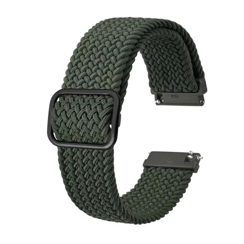 IXMLDAXD Uhrenarmband，. Herren Nylon Uhrenarmbänder Verstellbare geflochtene Loop Straps Armband Quick Release Sport Uhrenarmband(Green,19mm) von IXMLDAXD