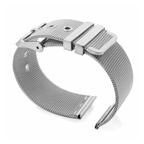 IXMLDAXD Uhrenarmband，. Metall 0,4 mm Mesh Armband Edelstahl Armbandstift(Silver,18mm) von IXMLDAXD