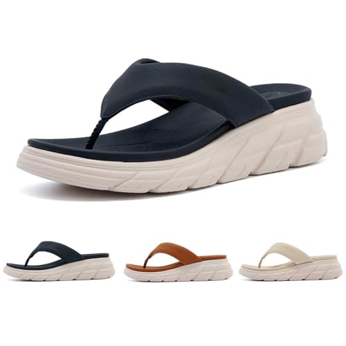 IXPIUZB Flip flops damen elegant PU leder, Zehentrenner sandalen damen Sommer PU Leder Clip Toe Pantoffeln Gummi Plateau Slippers Freizeit Strandschuhe Für Freizeit, Strand Und Somme IXPIUZB Flip flops damen elegant PU leder, Zehentrenner sandalen damen Sommer PU Leder Clip Toe Pantoffeln Gummi Plateau Slippers Freizeit Strandschuhe Für Freizeit, Strand Und Somme von IXPIUZB