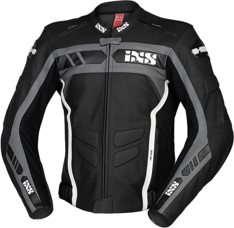 IXS Motorradjacke Sport RS-600 1.0 Motorrad Lederjacke Rückenprotektor enthalten,herausnehmbares Innenfutter von IXS