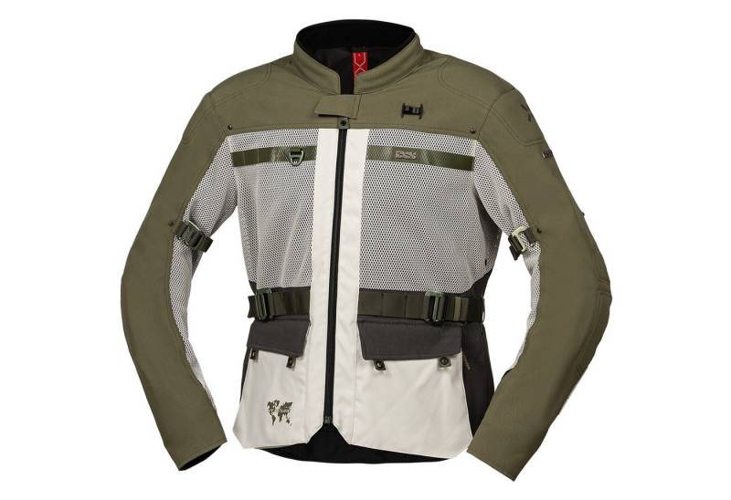 IXS Motorradjacke iXS Venture-BigAir 1.0 Textiljacke Hellgrau / Oliv atmungsaktiv von IXS