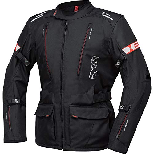 IXS Motorradjacke mit Protektoren Motorrad Jacke Lorin-ST Textiljacke schwarz/rot L, Herren, Tourer, Ganzjährig, Polyester von IXS