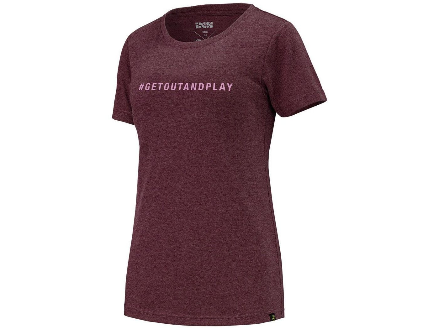 IXS T-Shirt T-Shirts iXS Getoutandplay Women Organic Cotton T-Shirt - Raisin 34- (1-tlg) von IXS