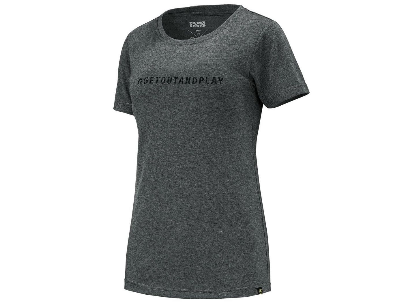 IXS T-Shirt T-Shirts iXS Getoutandplay Women Organic Cotton T-Shirt - graphite 40- (1-tlg) von IXS