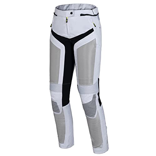 IXS Trigonis-Air Damen Motorrad Textilhose, hellgrau/schwarz, M von IXS