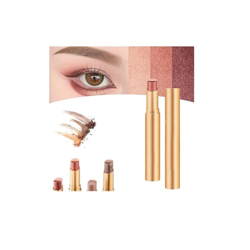 Glitzernder Lidschattenstift mit Farbverlauf, langanhaltender wasserfester Lidschattenstift, Lazy-Lidschattenstift für Augen-Make-up, Farbverlauf-Lidschattenstift mit drei Farben für Augen-Make-up von IYARNOVA