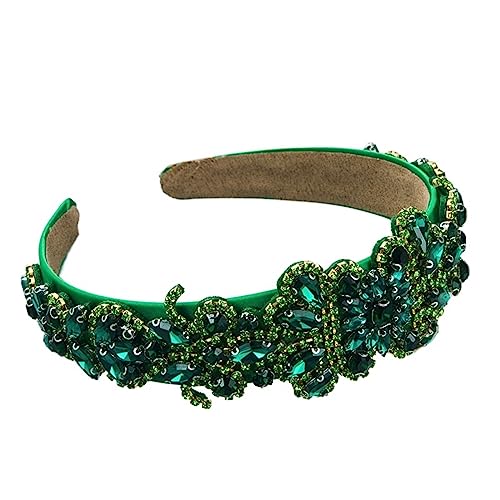 IYKA Vintage Grüne Serie Stirnbänder Strass Haarbänder Breitkrempiger Breiter Kopf Hoop Haarreifen Frauen Elegante Haar-Accessoires IYKA Vintage Grüne Serie Stirnbänder Strass Haarbänder Breitkrempiger Breiter Kopf Hoop Haarreifen Frauen Elegante Haar-Accessoires von IYKA