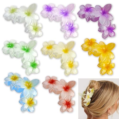 IYOU Französische Haarklaue Clip Gelbe Blume Haar Klammer Clips Floral Große Nonslip Strand Haar Klammern für Frauen (6 Pcs) von IYOU