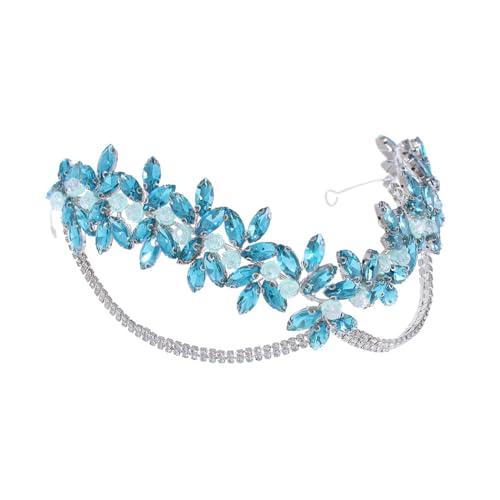 IYOU Schneeflocken Fee Stirnband blau Strass Prinzessin Krone Kopfstück Kristall Cosplay Weihnachten Haarschmuck für Frauen von IYOU