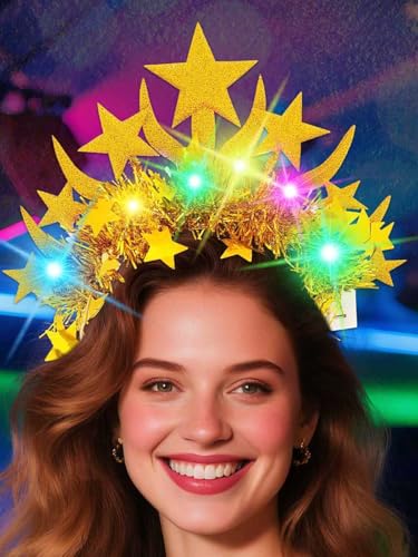 IYOU Star Haarband Gold Funkelnd Kopfschmuck Karneval Rave Haarschmuck für Frauen IYOU Star Haarband Gold Funkelnd Kopfschmuck Karneval Rave Haarschmuck für Frauen von IYOU