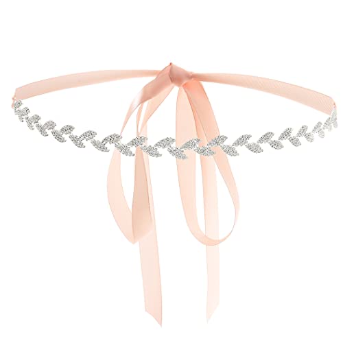 IYOU Strass Hochzeit Kleid Gürtel Silber Blätter Schärpe Gürtel Braut Braut Gürtel Hüftkette Zubehör zum Frau Mädchen Gruppe Abschlussball Abend Kleider von IYOU