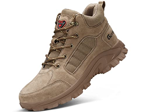 IYVW 0276BK Arbeitsschuhe Herren Wasserdicht Atmungsaktive Sicherheitsschuhe Leicht Stahlkappenschuhe Herren Anti-Piercing Schutzs Braun 43 EU IYVW 0276BK Arbeitsschuhe Herren Wasserdicht Atmungsaktive Sicherheitsschuhe Leicht Stahlkappenschuhe Herren Anti-Piercing Schutzs Braun 43 EU von IYVW