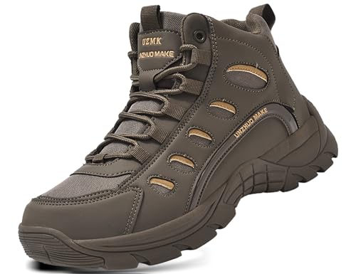 IYVW 1618 Plüschfutter Shoe Straps Militärstiefel mit seitlichem Reißverschluss Wanderhalbschuhe braun 42EU von IYVW